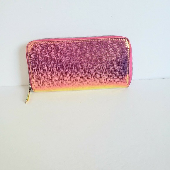 Unbranded Clutch Wallet Card Holder Long Continental Metalic Fluorescent new - Picture 1 of 7